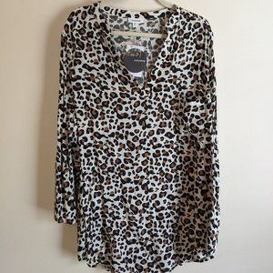 NWT Plus Size Flowy Animal Print Shirt